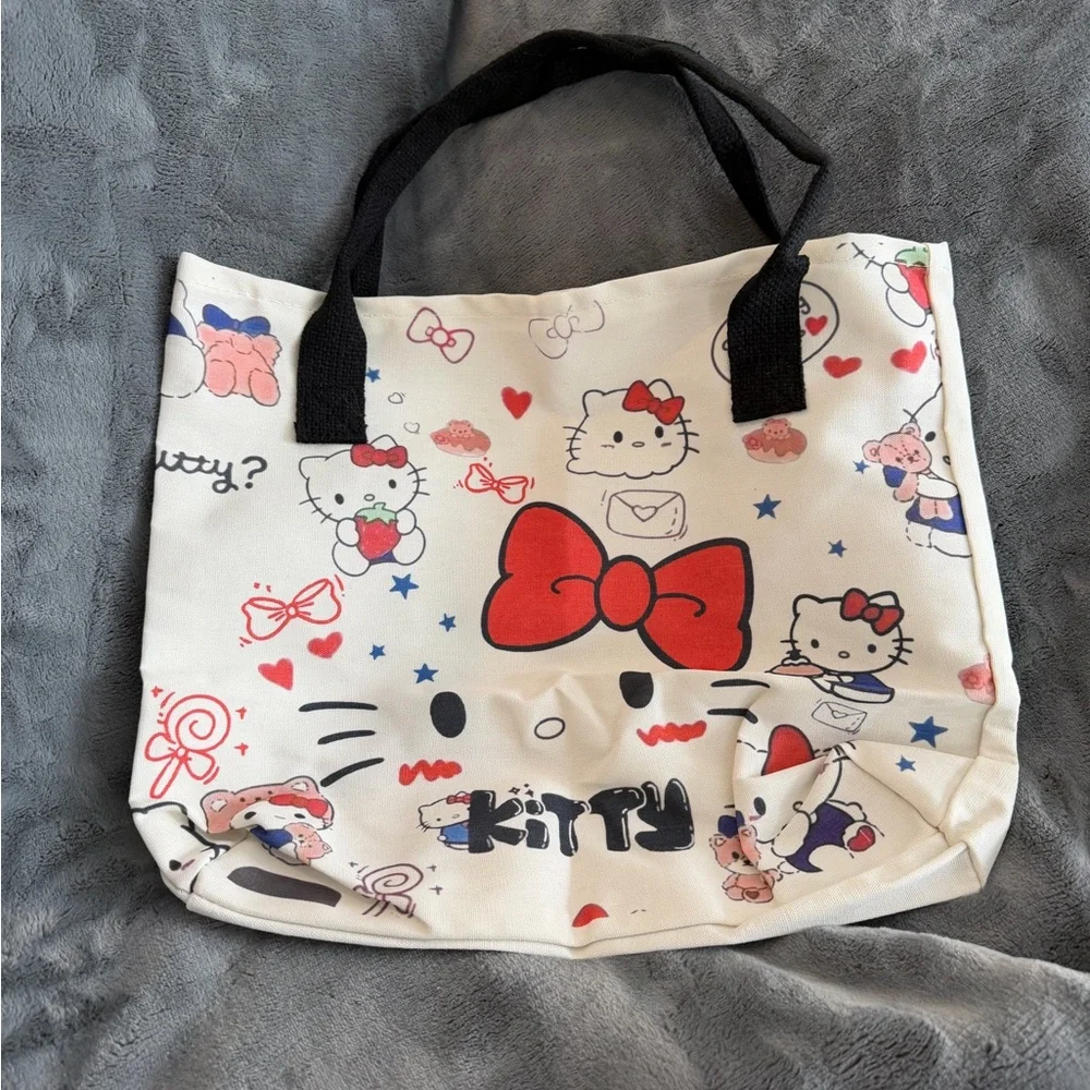 ❤️❤️SANRIO MYSTERY BUNDLE w/ Hello Kitty Canvas Zippered Closure Tote Bag